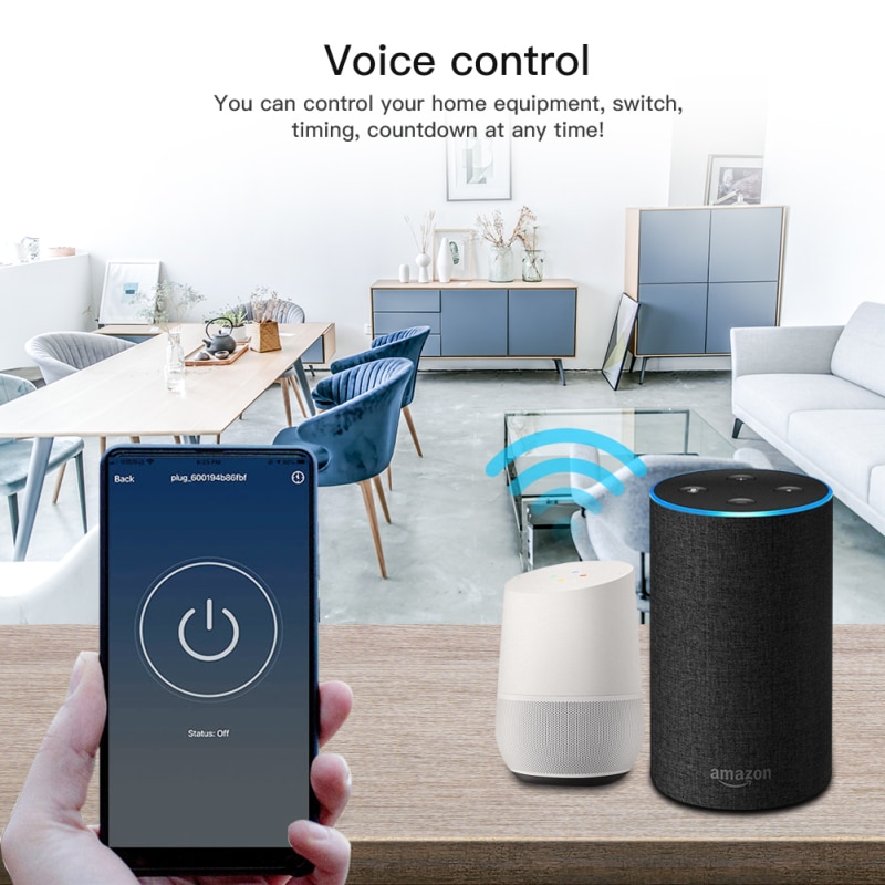 Wifi Smart Switch 10A Breaker Moudle Timer APP Voice Remote Control Compatible with Alexa Apple HomeKit Siri Google Home